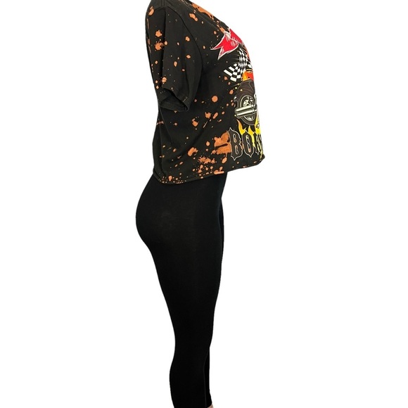 3/$30 🍂 Betty Boop Bettys Biker Born To Rule Motorcycle Cropped T Shirt - Picture 5 of 8